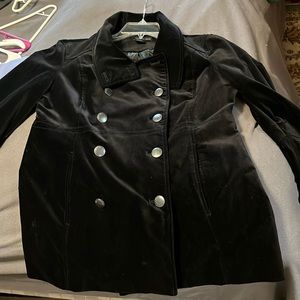 Black Velvet Calvin Klein Coat